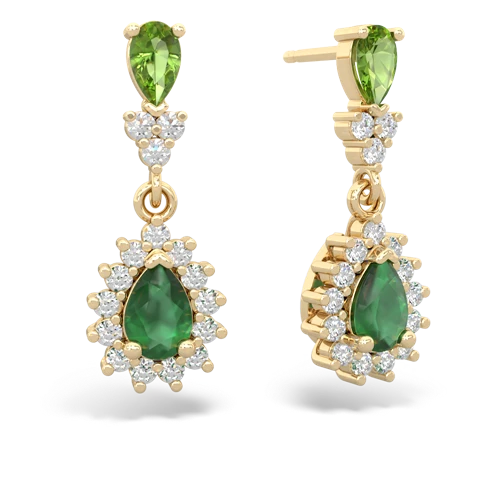 peridot-emerald dangle earrings