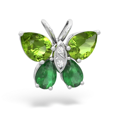 peridot-emerald butterfly pendant