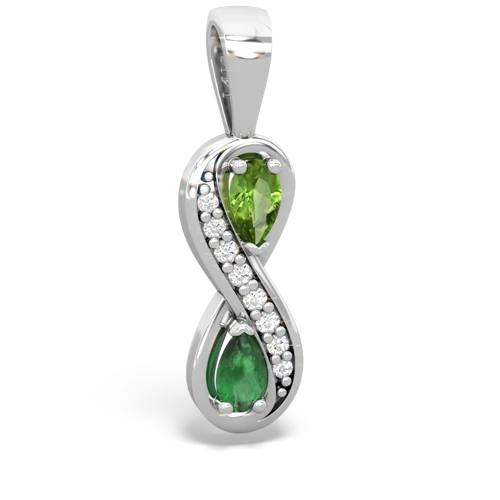 peridot-emerald keepsake infinity pendant