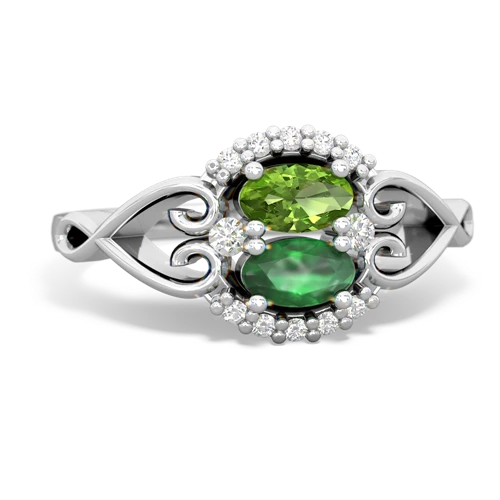 peridot-emerald antique keepsake ring