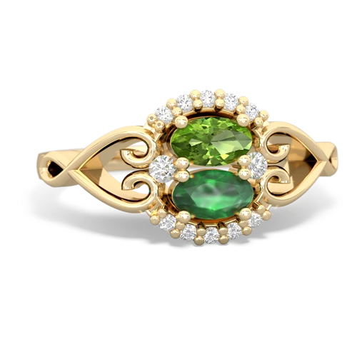 peridot-emerald antique keepsake ring