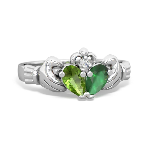 peridot-emerald claddagh ring