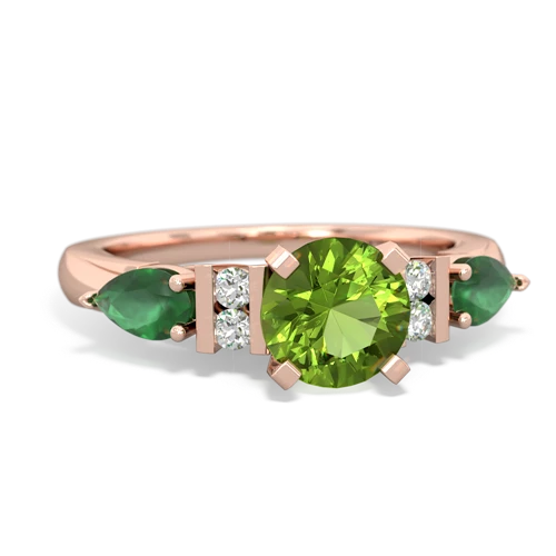 peridot-emerald engagement ring