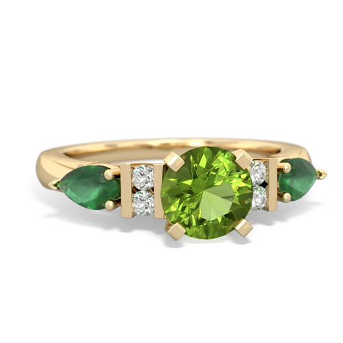 peridot-emerald engagement ring