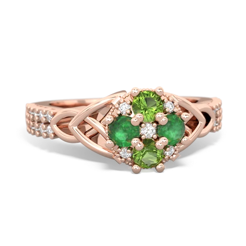 peridot-emerald engagement ring