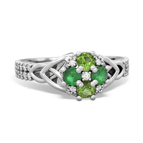 peridot-emerald engagement ring