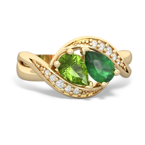 peridot-emerald keepsake curls ring