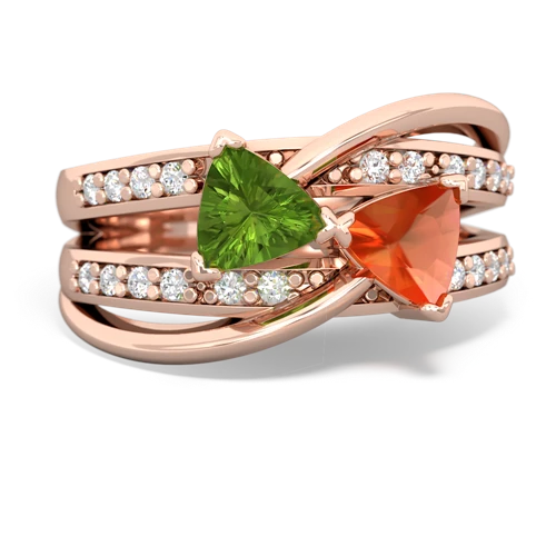 peridot-fire opal couture ring