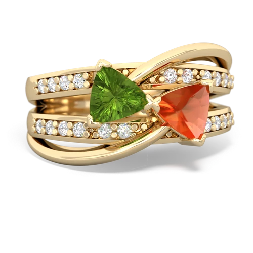 peridot-fire opal couture ring