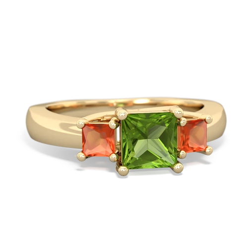 peridot-fire opal timeless ring