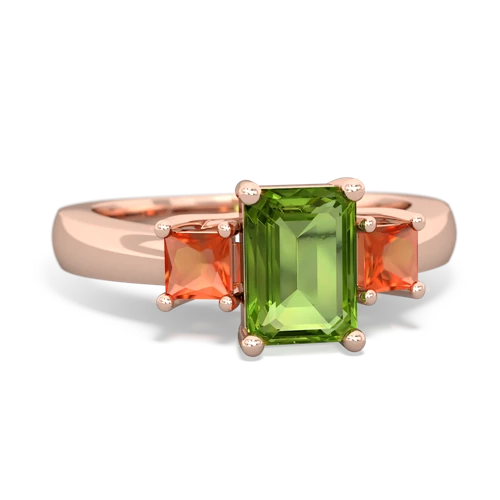 peridot-fire opal timeless ring