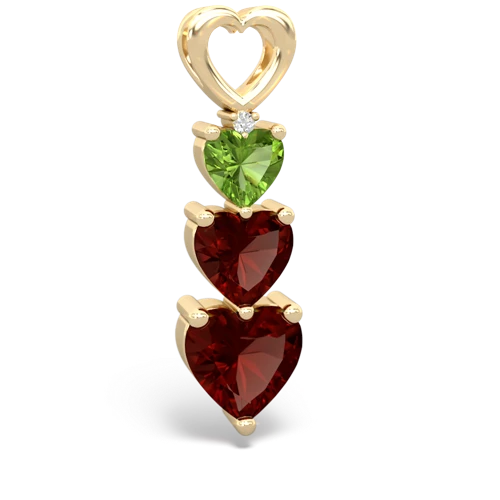 Peridot Genuine Peridot with Genuine Garnet and Lab Created Alexandrite Past Present Future pendant Pendant