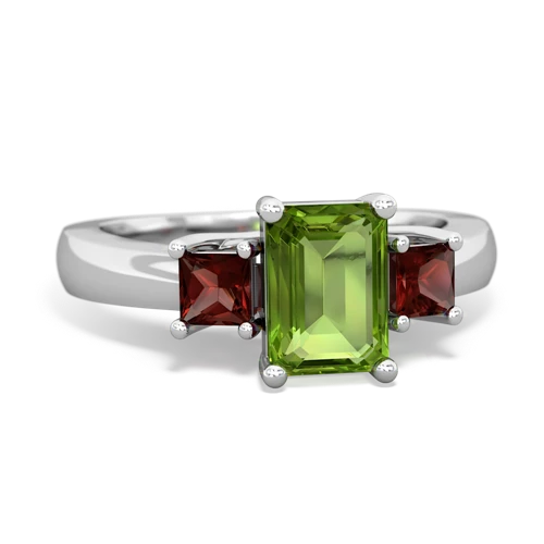 peridot-garnet timeless ring