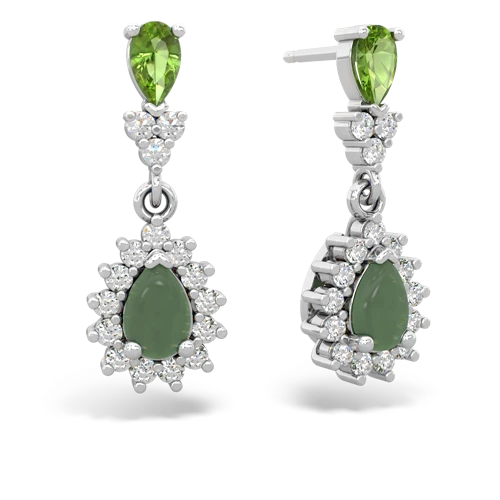 peridot-jade dangle earrings