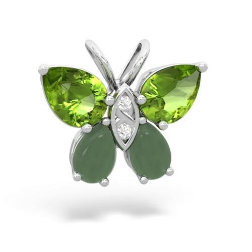 peridot-jade butterfly pendant