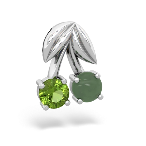 peridot-jade cherries pendant