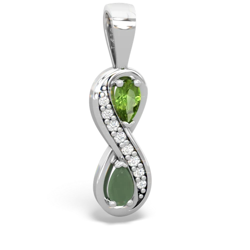 peridot-jade keepsake infinity pendant