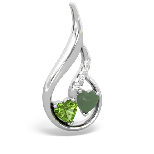 peridot-jade keepsake swirl pendant
