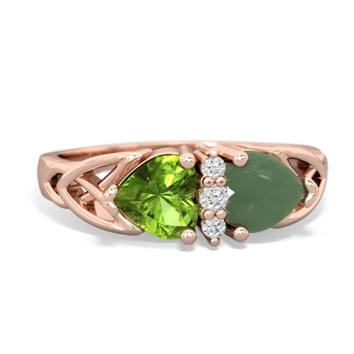 peridot-jade celtic ring
