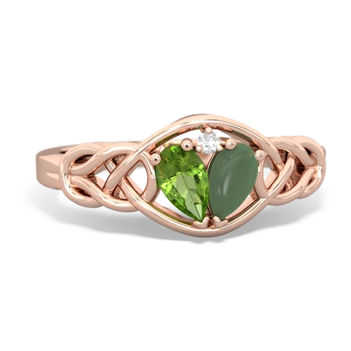 peridot-jade celtic knot ring