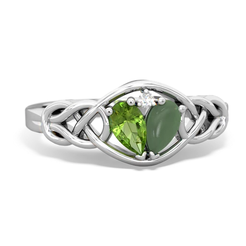 peridot-jade celtic knot ring