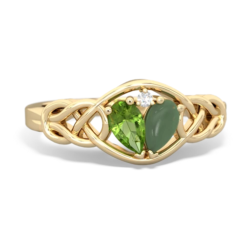 peridot-jade celtic knot ring