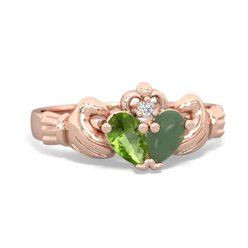 peridot-jade claddagh ring