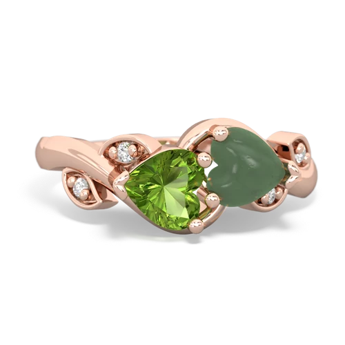 peridot-jade floral keepsake ring