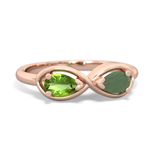 peridot-jade infinity ring