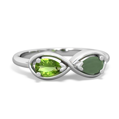 peridot-jade infinity ring