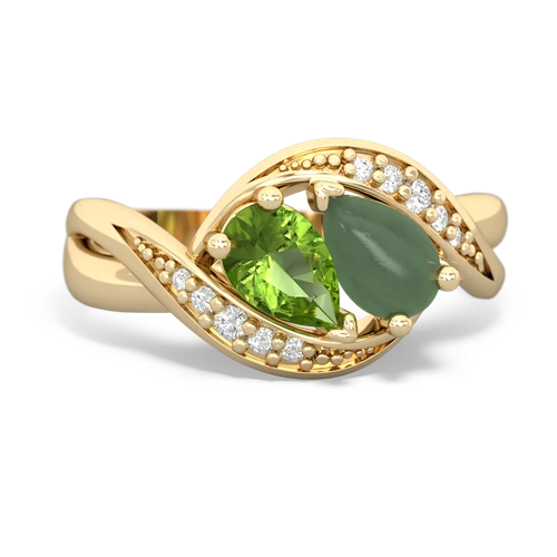 peridot-jade keepsake curls ring