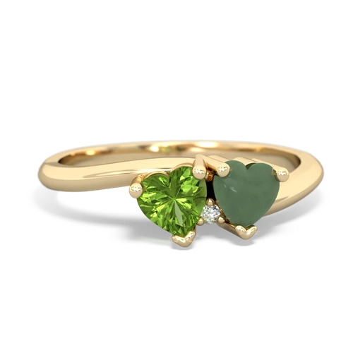 peridot-jade sweethearts promise ring