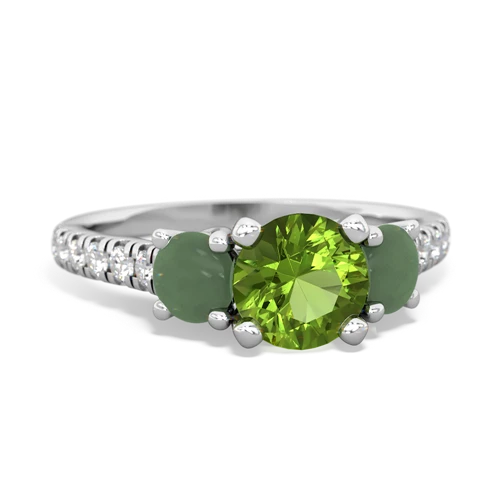 peridot-jade trellis pave ring