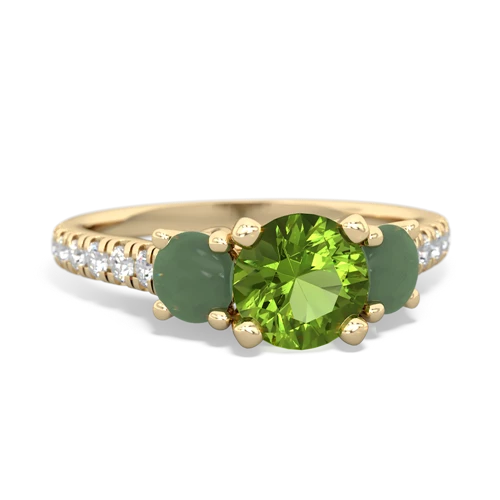 peridot-jade trellis pave ring