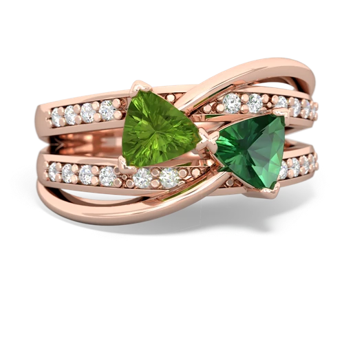 peridot-lab emerald couture ring