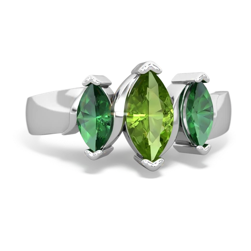 peridot-lab emerald keepsake ring