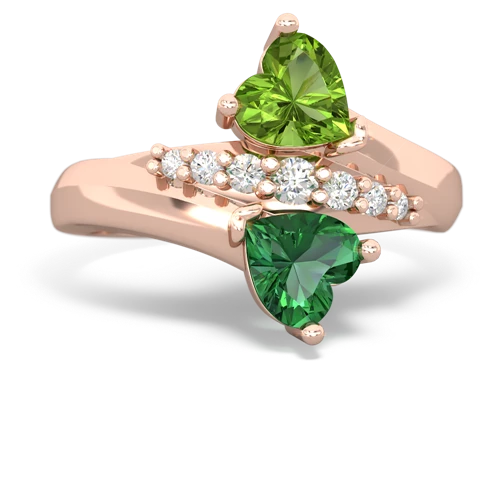 peridot-lab emerald modern ring