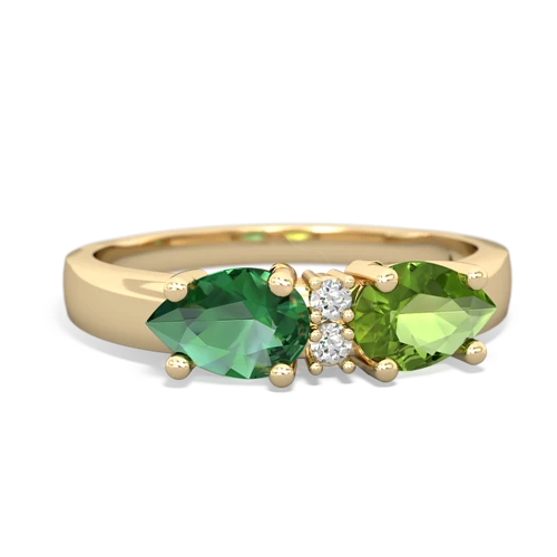 peridot-lab emerald timeless ring