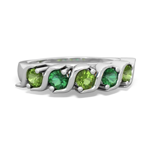 peridot-lab emerald timeless ring