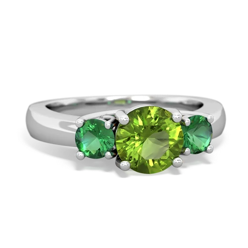 peridot-lab emerald timeless ring