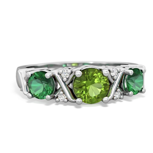 peridot-lab emerald timeless ring