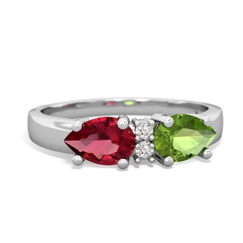 peridot-lab ruby timeless ring