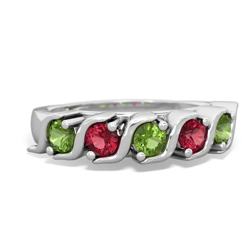 peridot-lab ruby timeless ring