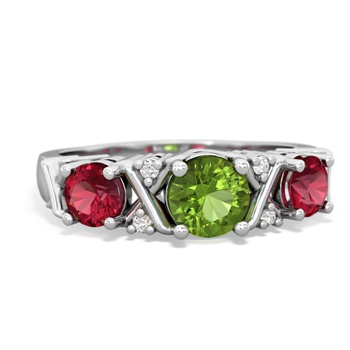 peridot-lab ruby timeless ring