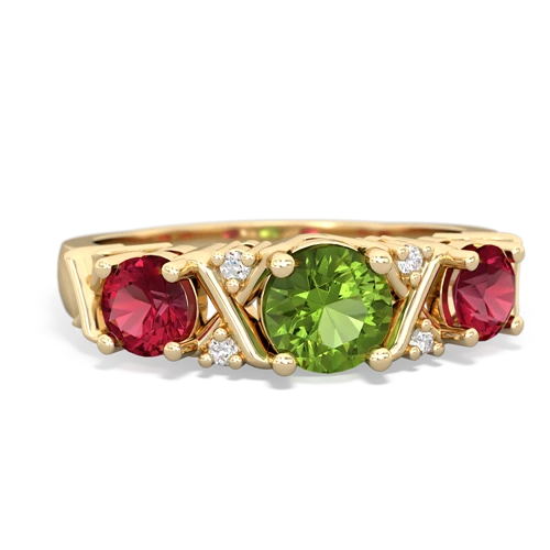 peridot-lab ruby timeless ring