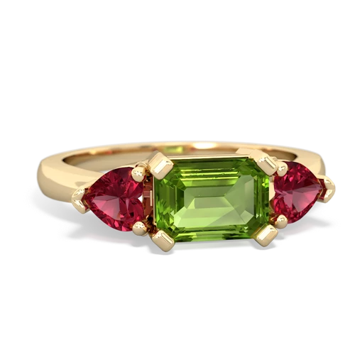 peridot-lab ruby timeless ring