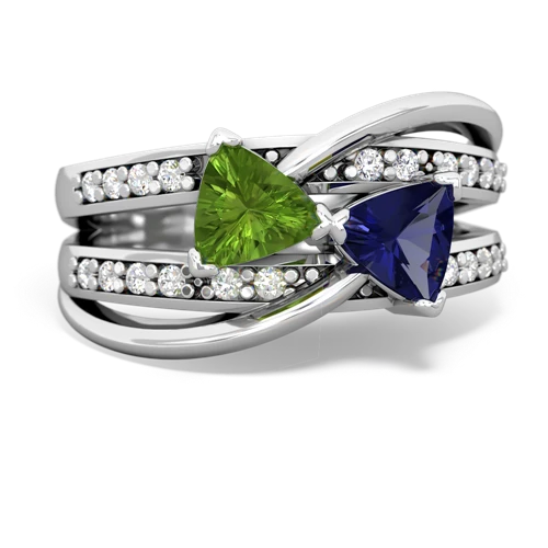 peridot-lab sapphire couture ring