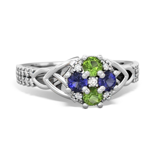 peridot-lab sapphire engagement ring