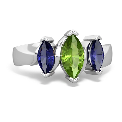 peridot-lab sapphire keepsake ring