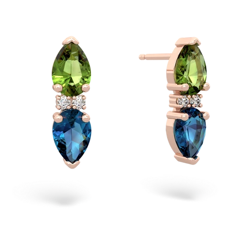 peridot-london topaz bowtie earrings